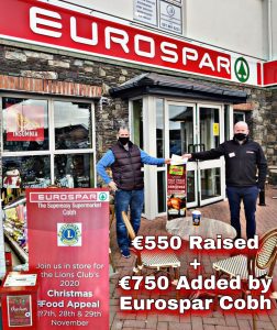Eurospar Ireland Cobh supporting The Cobh Lions Club