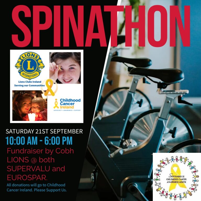 Spinathon in aid of Childhood Cancer Ireland September 2024